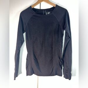 Z by Zella long sleeve workout top, black with laser cut outs, women’s medium